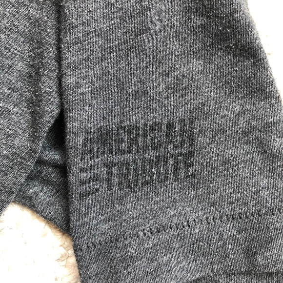 USA Flag Charcoal Gray Cotton/Poly T-Shirt Medium - Picture 14 of 15